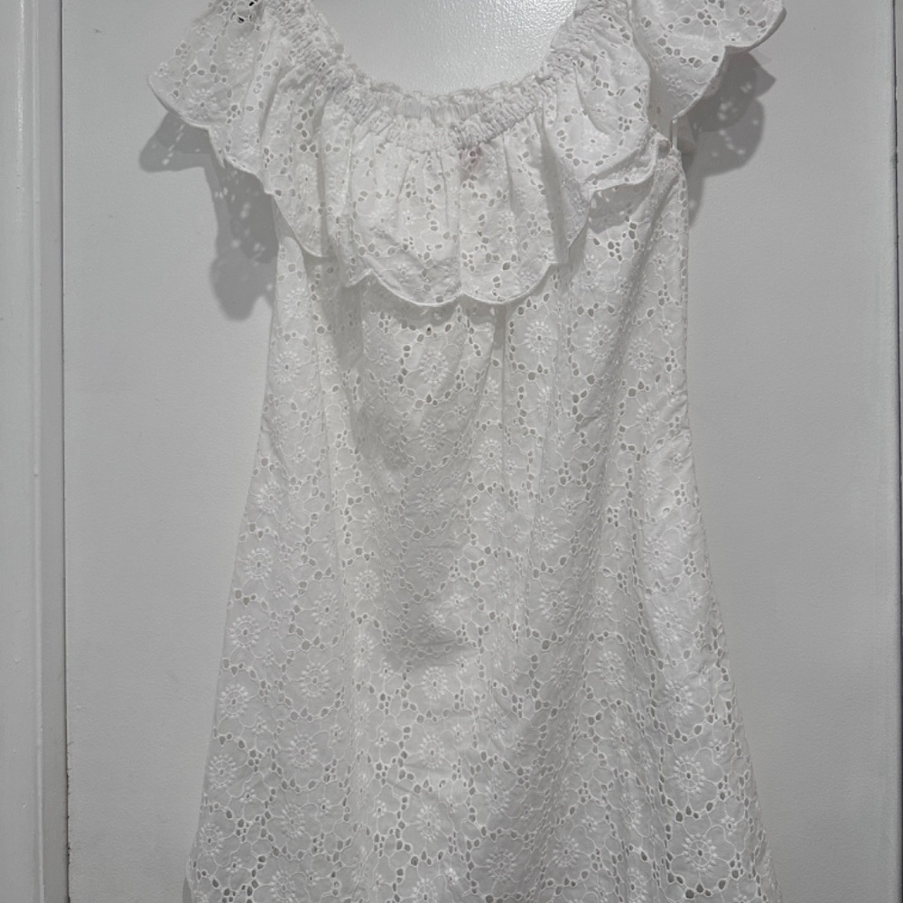 Brand New with Tags Tory Burch Off Shoulder Eyelet Beach Dress
